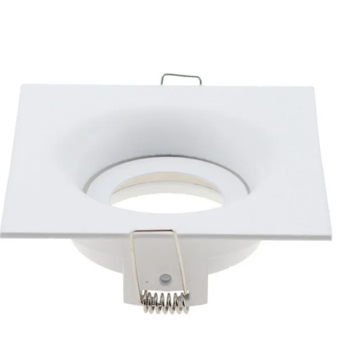 Inbouwspot vierkant wit design GU10 wit zaagmaat 95mm