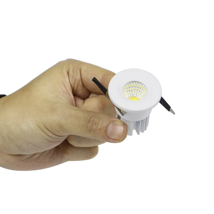 inbouwspot mini 30mm zaagmaat 3W wit of zwart