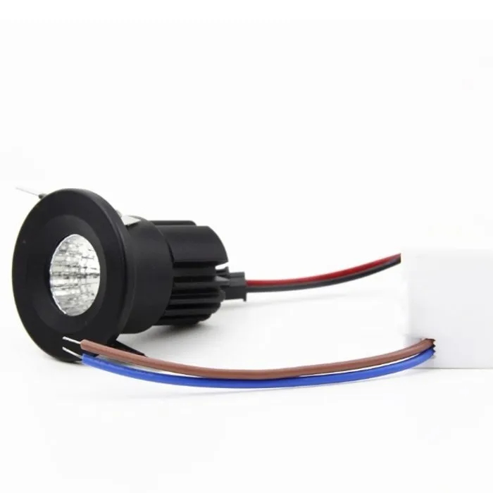 inbouwspot mini 30mm zaagmaat 3W wit of zwart