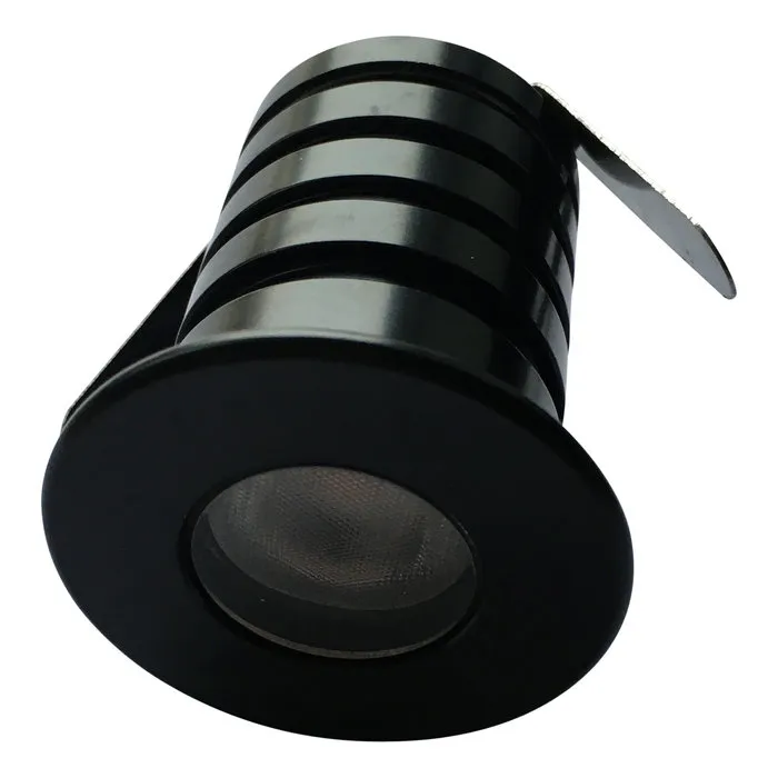 Mini inbouwspot 230V zwart dimbaar zonder trafo IP67
