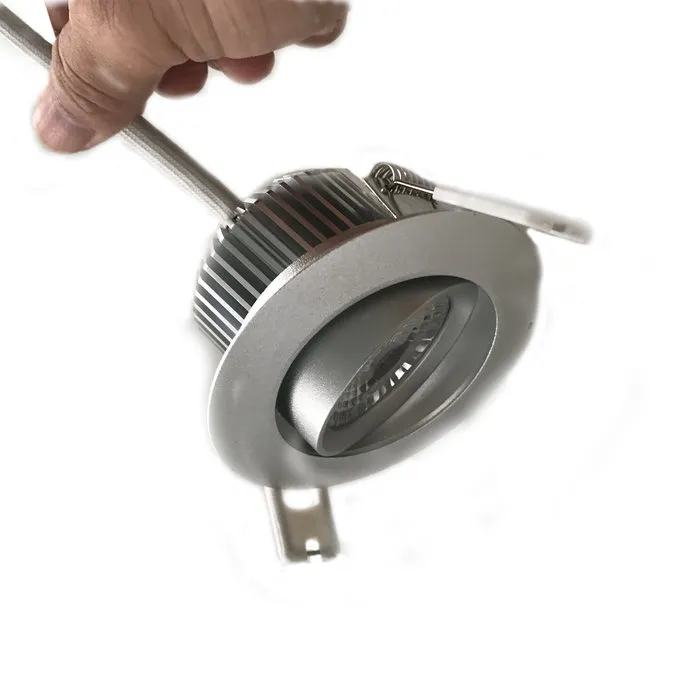 Inbouwspot LED badkamer IP44 zonder trafo 7W 230V wit of grijs