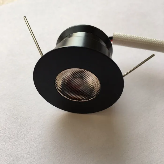 LED spot 30mm zaagmaat zwart 4W dimbaar rond