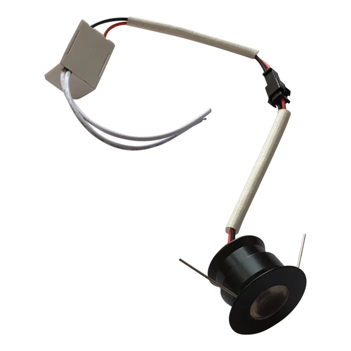 LED spot 30mm zaagmaat zwart 4W dimbaar rond