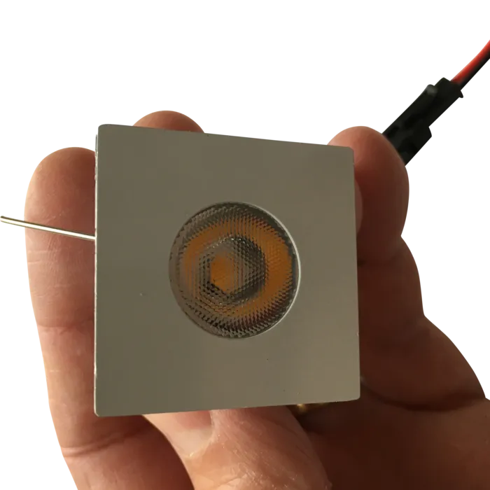 Inbouwspot 30mm zaagmaat wit vierkant 4W dimbaar