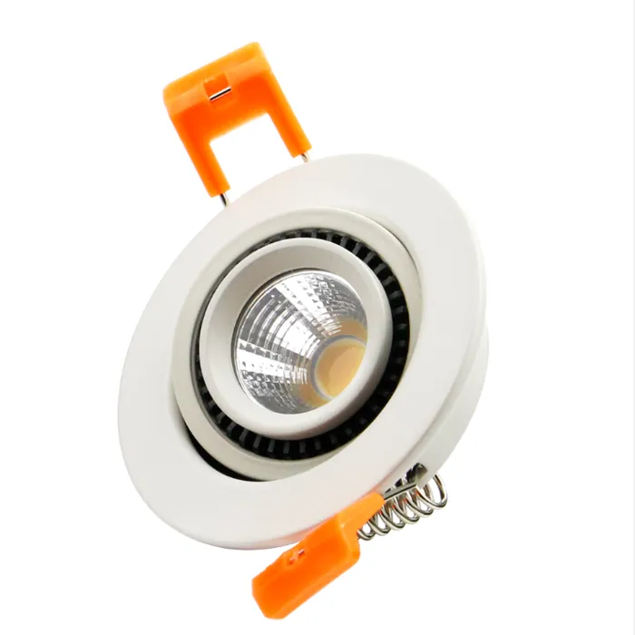 Inbouwspot boorgat 60mm 5W LED wit of zwart 30mm hoog