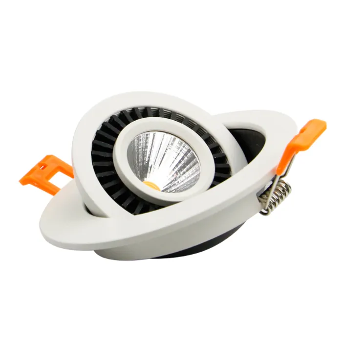 Inbouwspot boorgat 60mm 5W LED wit of zwart 30mm hoog