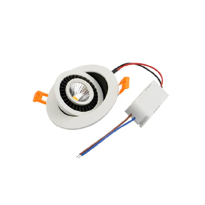LED spot lage inbouwdiepte 7W richtbaar zaagmaat 75mm wit of zwart
