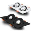 Dubbele inbouwspot 2x7W LED lage inbouwdiepte kantelbaar