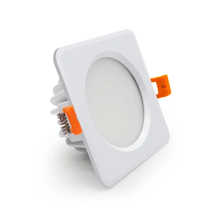 Inbouwspot buiten 220V wit LED 7W vierkant zaagmaat 75mm