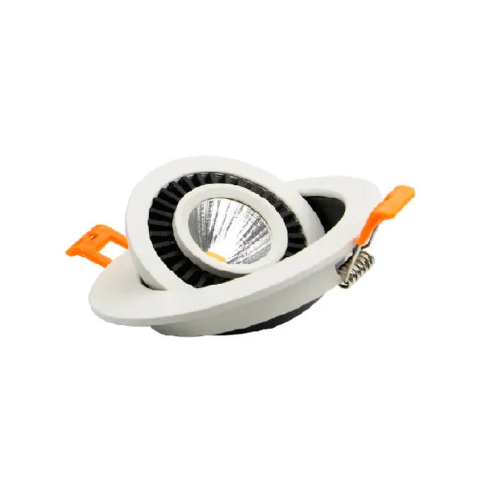 Inbouwspot boorgat 90 mm LED 10W kantelbaar wit of zwart