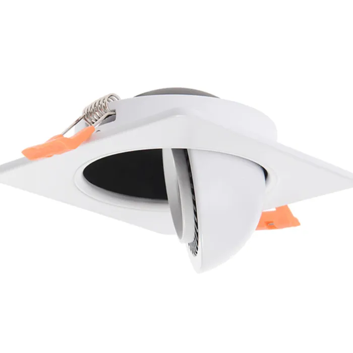 Vierkante inbouwspot wit of zwart 15W LED zaagmaat 110mm