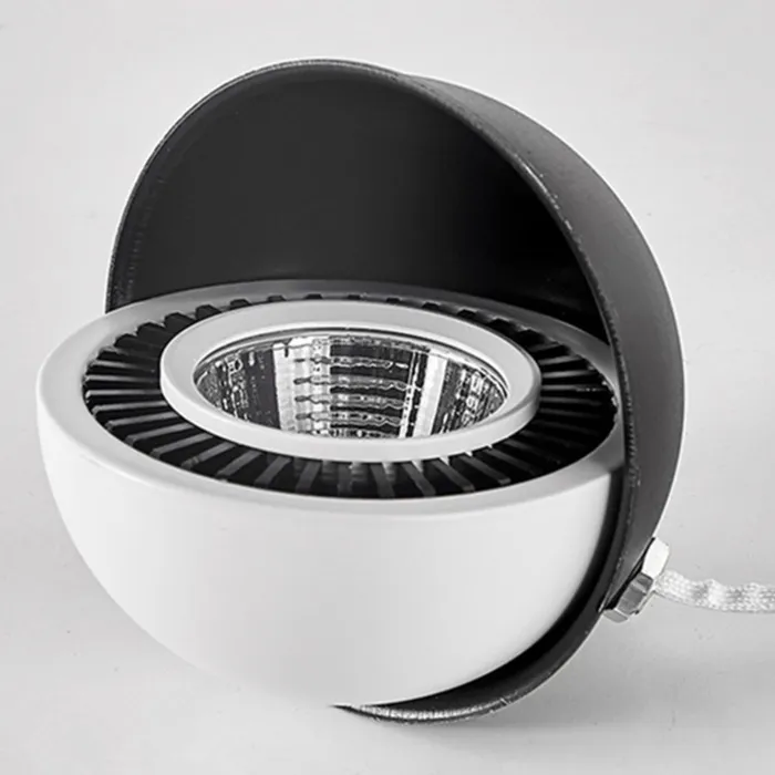 Dubbele inbouwspot LED 2x15W zwart of wit lage inbouwdiepte