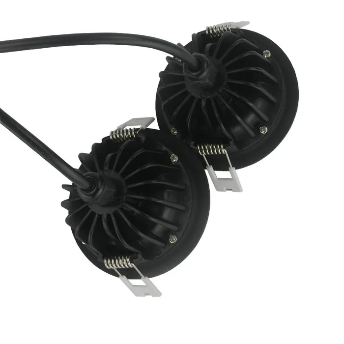 IP65 inbouwspot zwart 15W LED diameter 110mm