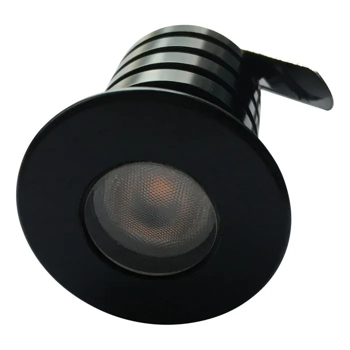 Mini LED spot op 12V 3W zwart dimbaar inbouw IP67