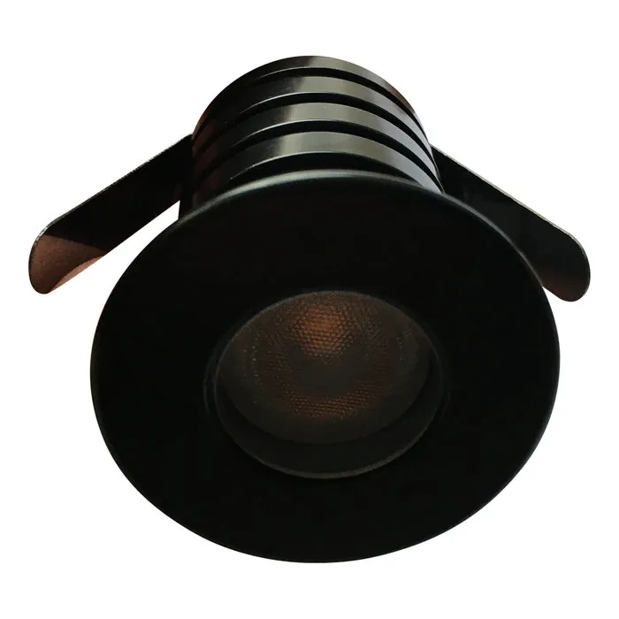 Mini LED spot op 12V 3W zwart dimbaar inbouw IP67