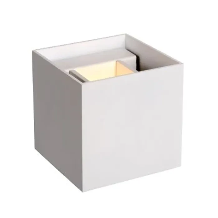 Vierkante wandlamp up down dimbaar 1xG9  wit, grijs, goud