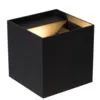 Wandarmatuur badkamer vierkant zwart of wit up down 2x3,5W