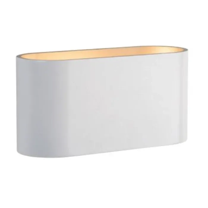 Wandlamp ovaal wit 1xG9