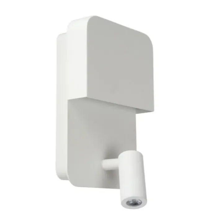 Wandlamp met USB aansluiting zwart of wit 10W met leeslamp 3W