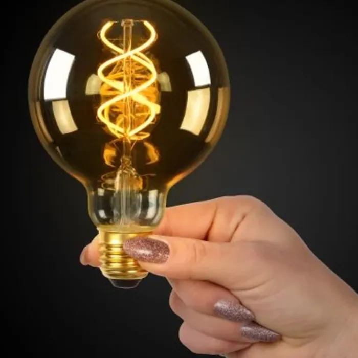 E27 lamp LED filament 5W amber dimbaar