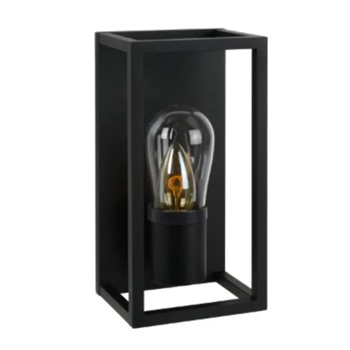 IP44 wandlamp zwart 1xE14