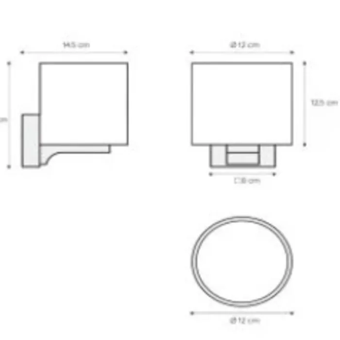 Wandlamp voor de badkamer glas cilinder 1xG9 IP44