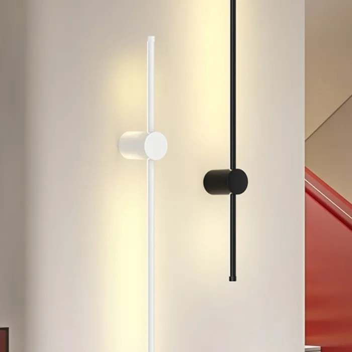 Wandlamp stang wit 40, 60, 80, 100 of 120cm