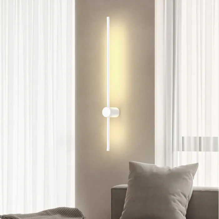 Wandlamp stang wit 40, 60, 80, 100 of 120cm