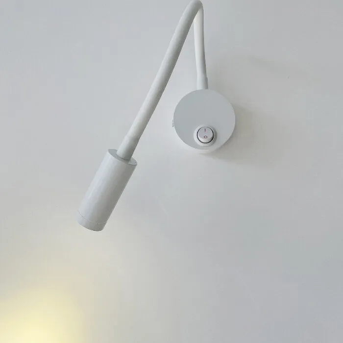 Leeslamp wandlamp zwart of wit 3W LED flexibel hotel