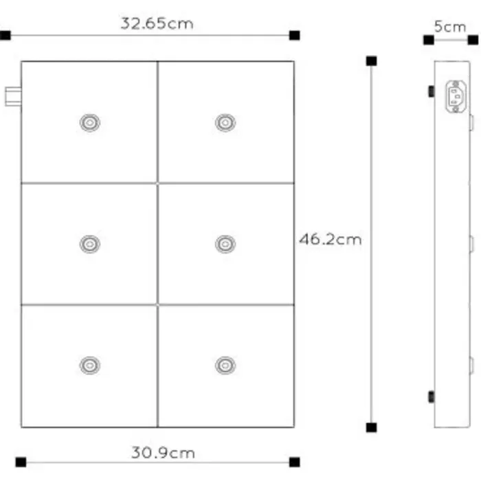 Draadloos oplaadstation voor 6 tafellampen TAFEL-1001