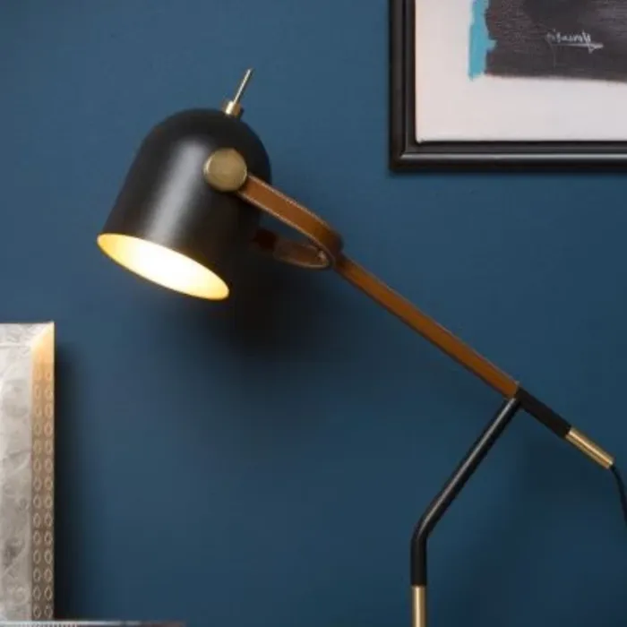 Bureaulamp zwart industrieel richtbaar 1xE27