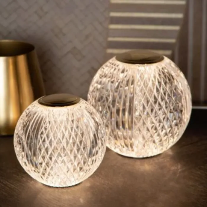 Bol tafellamp draadloos oplaadbaar Ø 9cm of 11cm dimbaar