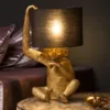 Tafellamp aap goud zwart E14 45 cm H lampenkap
