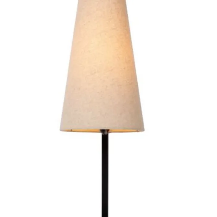 Tafellamp kap in beige of zwart 1xE27 56cm hoog