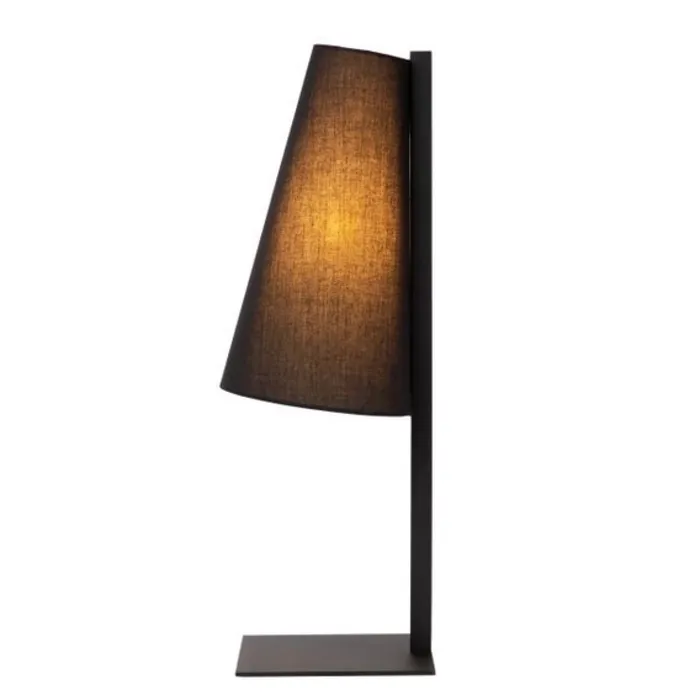 Tafellamp kap in beige of zwart 1xE27 56cm hoog