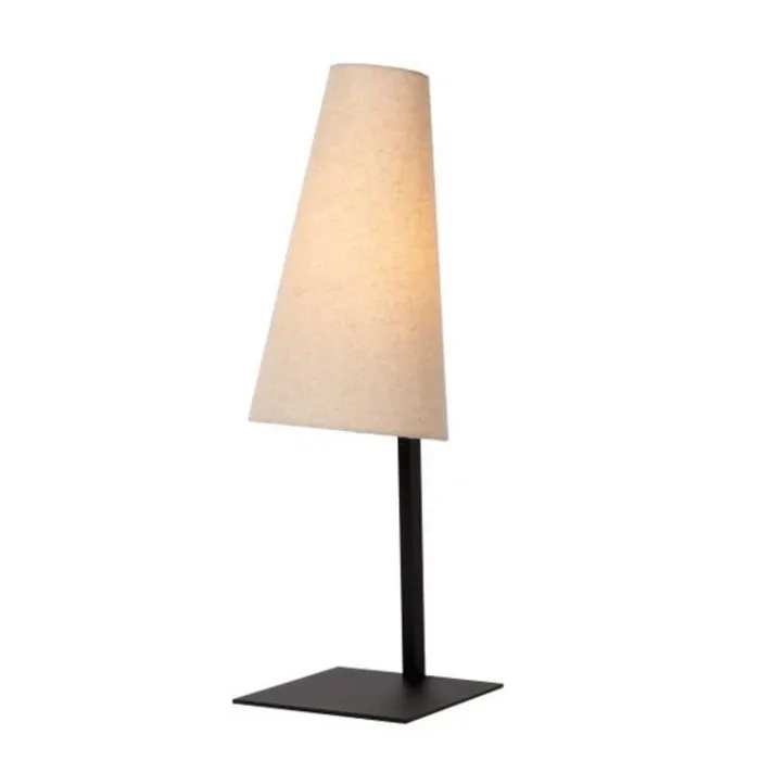 Tafellamp kap in beige of zwart 1xE27 56cm hoog