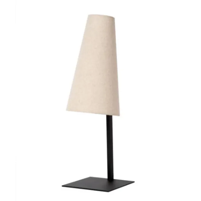 Tafellamp kap in beige of zwart 1xE27 56cm hoog