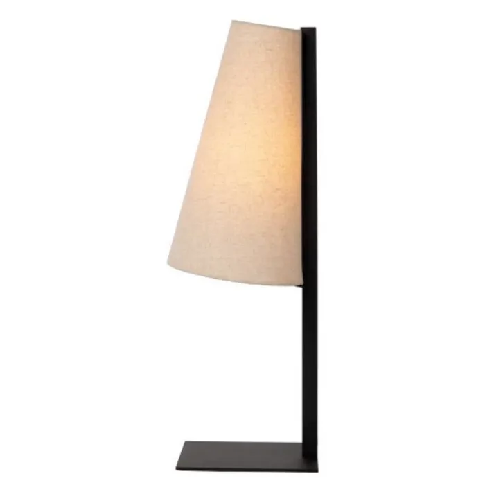 Tafellamp kap in beige of zwart 1xE27 56cm hoog