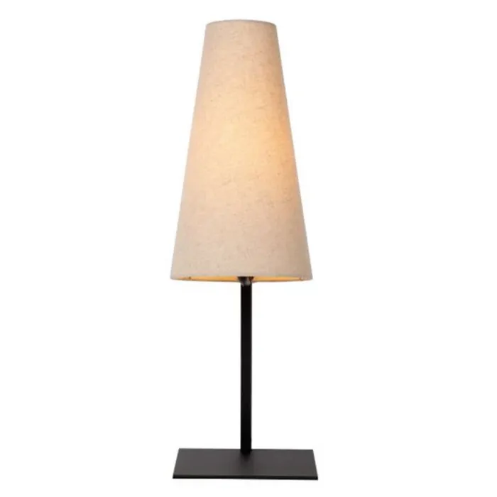 Tafellamp kap in beige of zwart 1xE27 56cm hoog