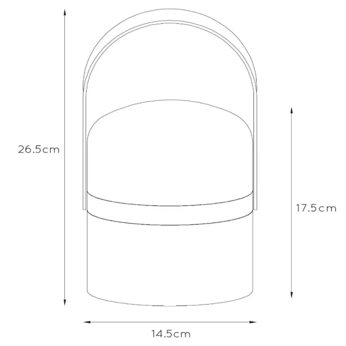 Buitenlamp op batterij IP44 Ø 14,5 cm dimbaar wit 3W