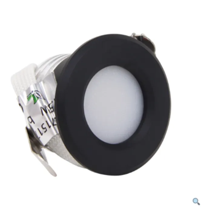 Mini LED spot zwart 230V IP44 30mm zaagmaat ondiep