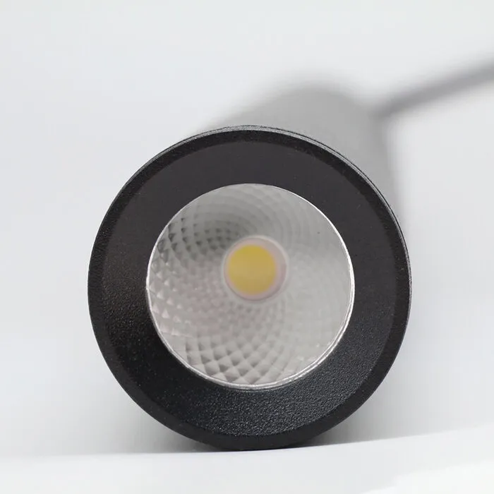 Hanglamp cilinder zwart of wit 7W 20 of 30cm