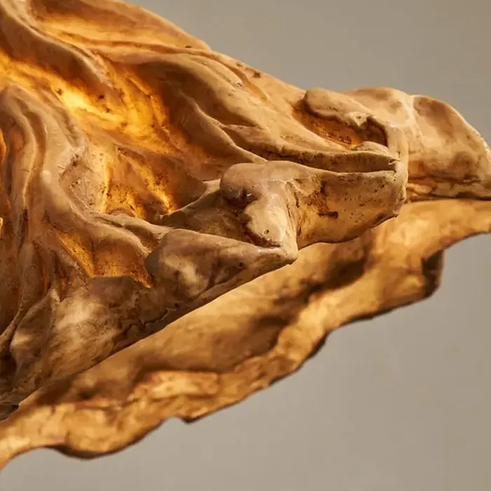 Mooie hanglamp lotus design bruin 21, 36 of 51cm Ø E27 (1 stuk)