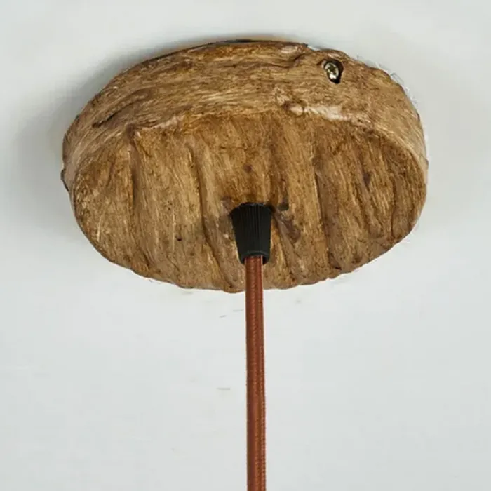 Mooie hanglamp lotus design bruin 21, 36 of 51cm Ø E27 (1 stuk)