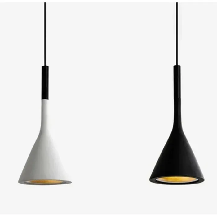 Scandinavische hanglamp kegel wit of zwart E27 Ø 15cm H 36cm (1 stuk)