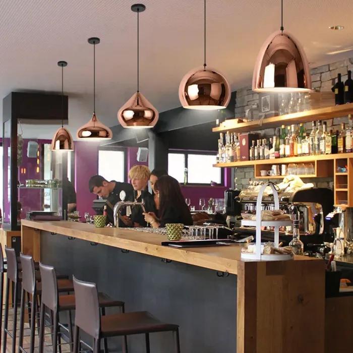 Hanglamp koper glas bol 20, 25 of 30 cm 1xE27 (1 stuk)