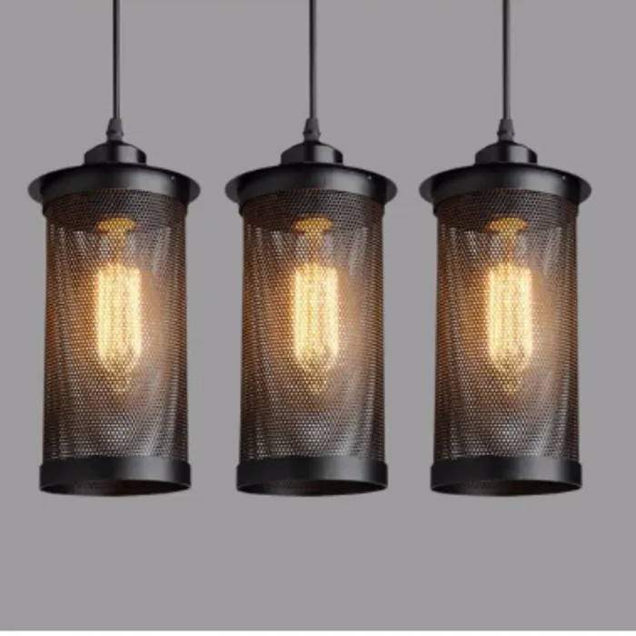 Industriële hanglamp eettafel zwart of koper E27 (1 stuk)