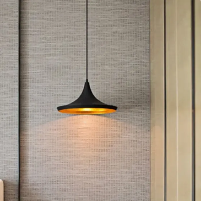 Hanglamp wit goud of zwart goud 1xE27 Ø 35cm