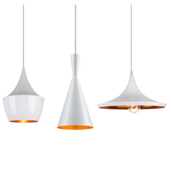 Hanglamp wit goud of zwart goud 1xE27 Ø 35cm