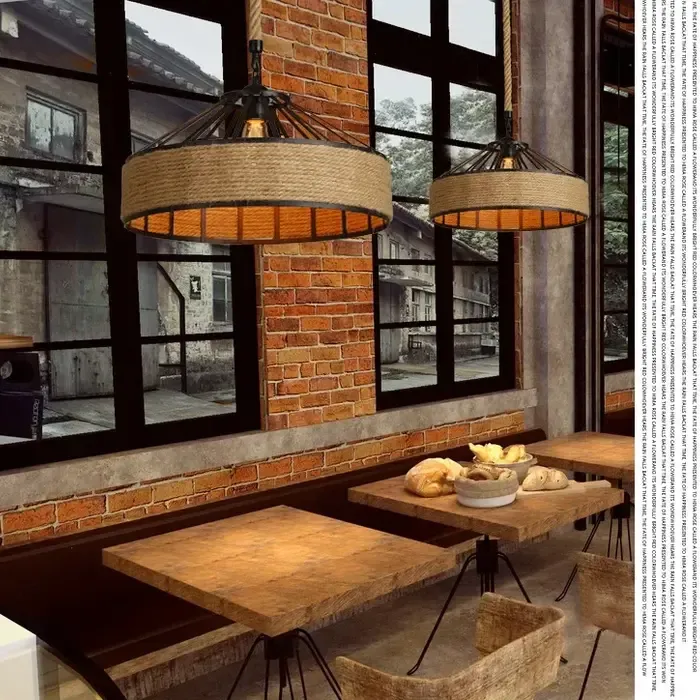 Touw hanglamp industrieel diameter 30 of 40cm (1 stuk)